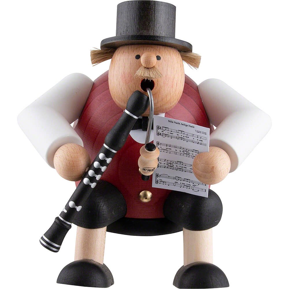 KWO Kunstgewerbe Werkstätten Räuchermännchen Musiker mit Klarinette (15cm) Räuchermann von KWO