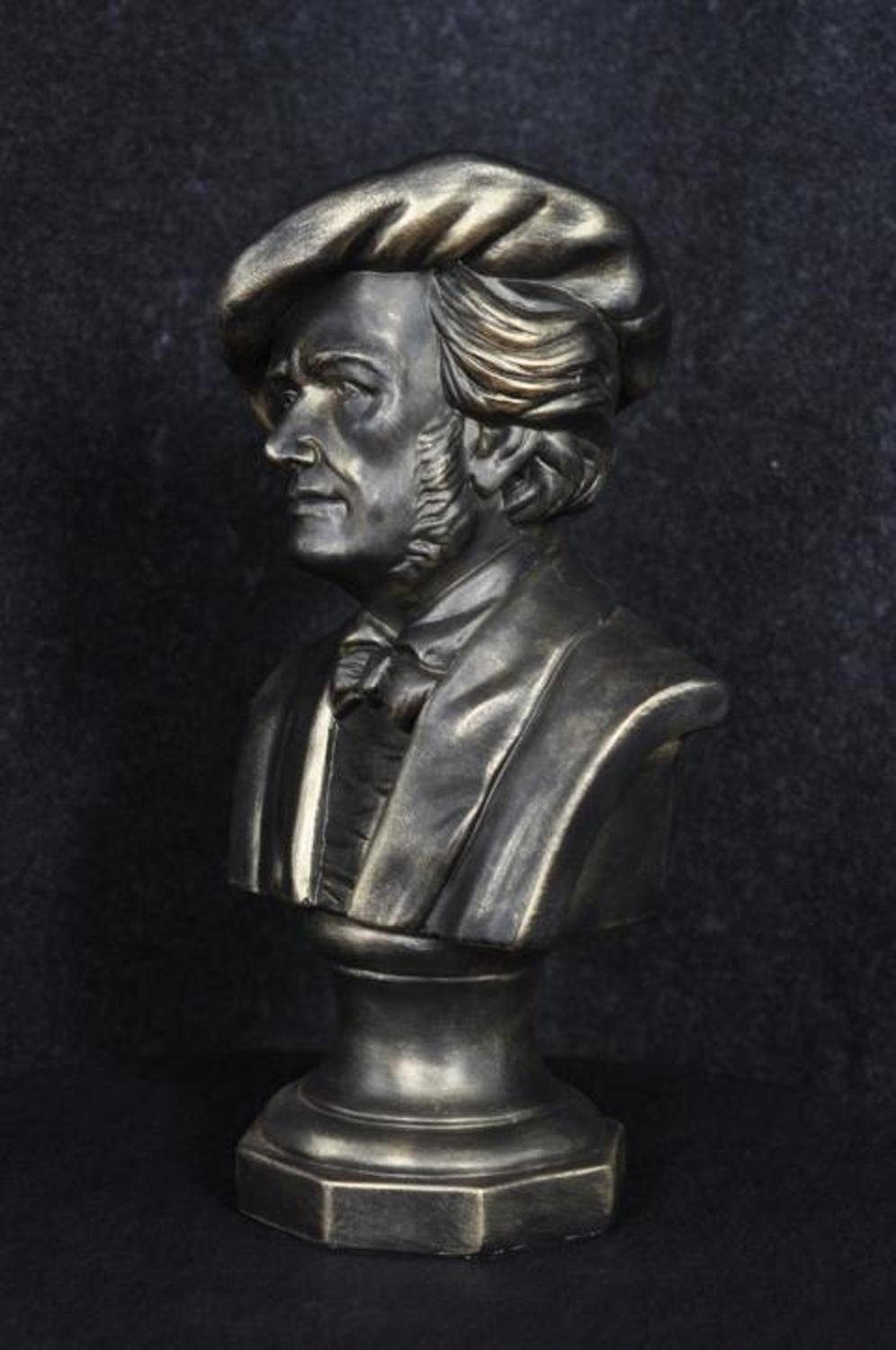 Büste JVmoebel Dekoration Skulptur Skulptur Figuren Design Wagner Skulpturen Schwarz Statue