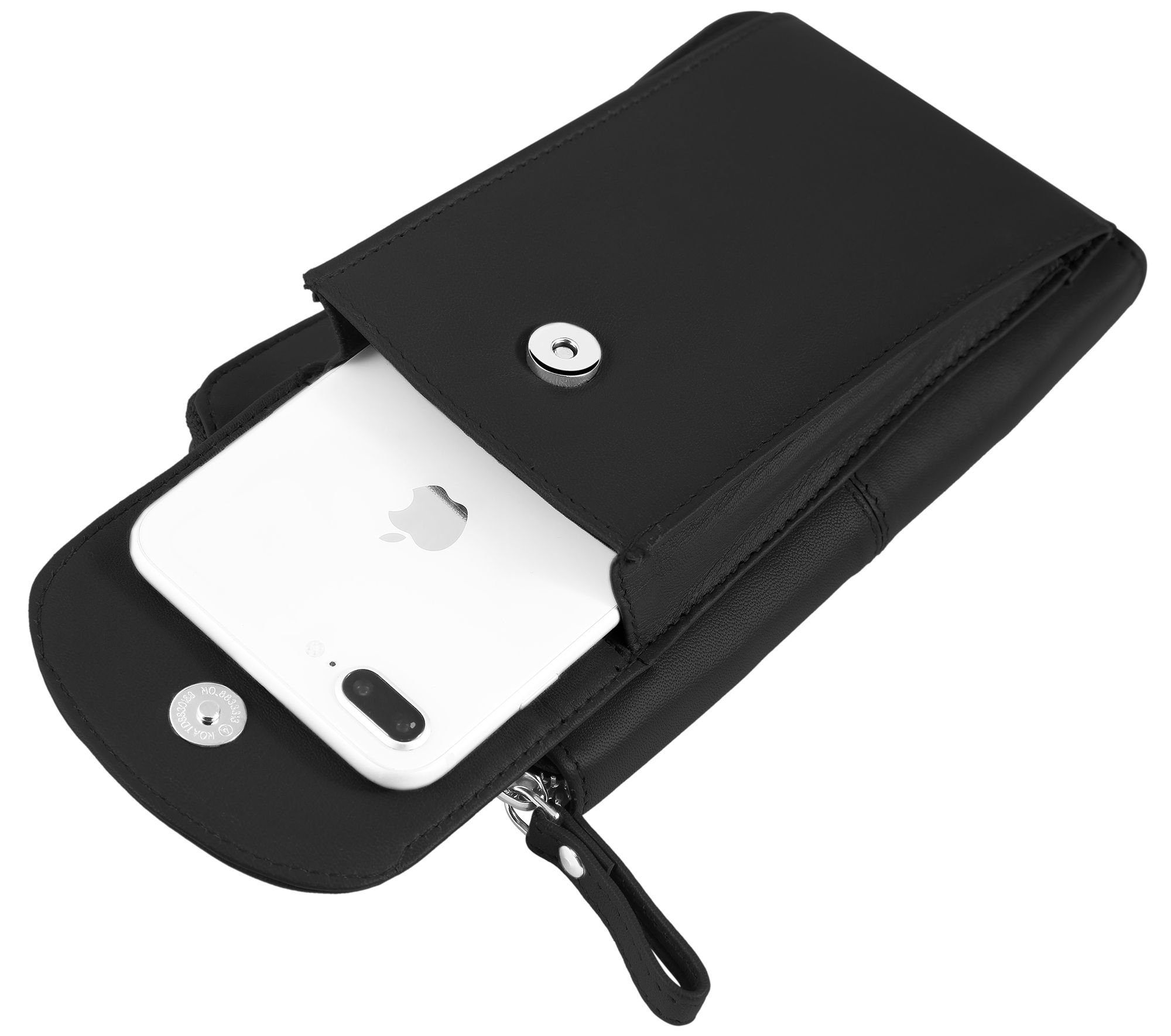 AKZENT Handytasche Naima Unisex Handyumhängetasche mit Geldbörse aus Echtleder (einzeln) – Bild 4 von 4