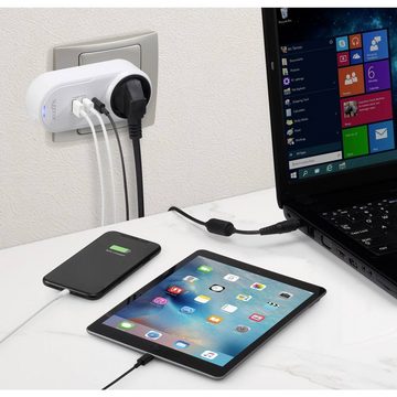 Sygonix USB Ladeadapter drehbar, 2 USB, 1 USB-C™ USB-Ladegerät