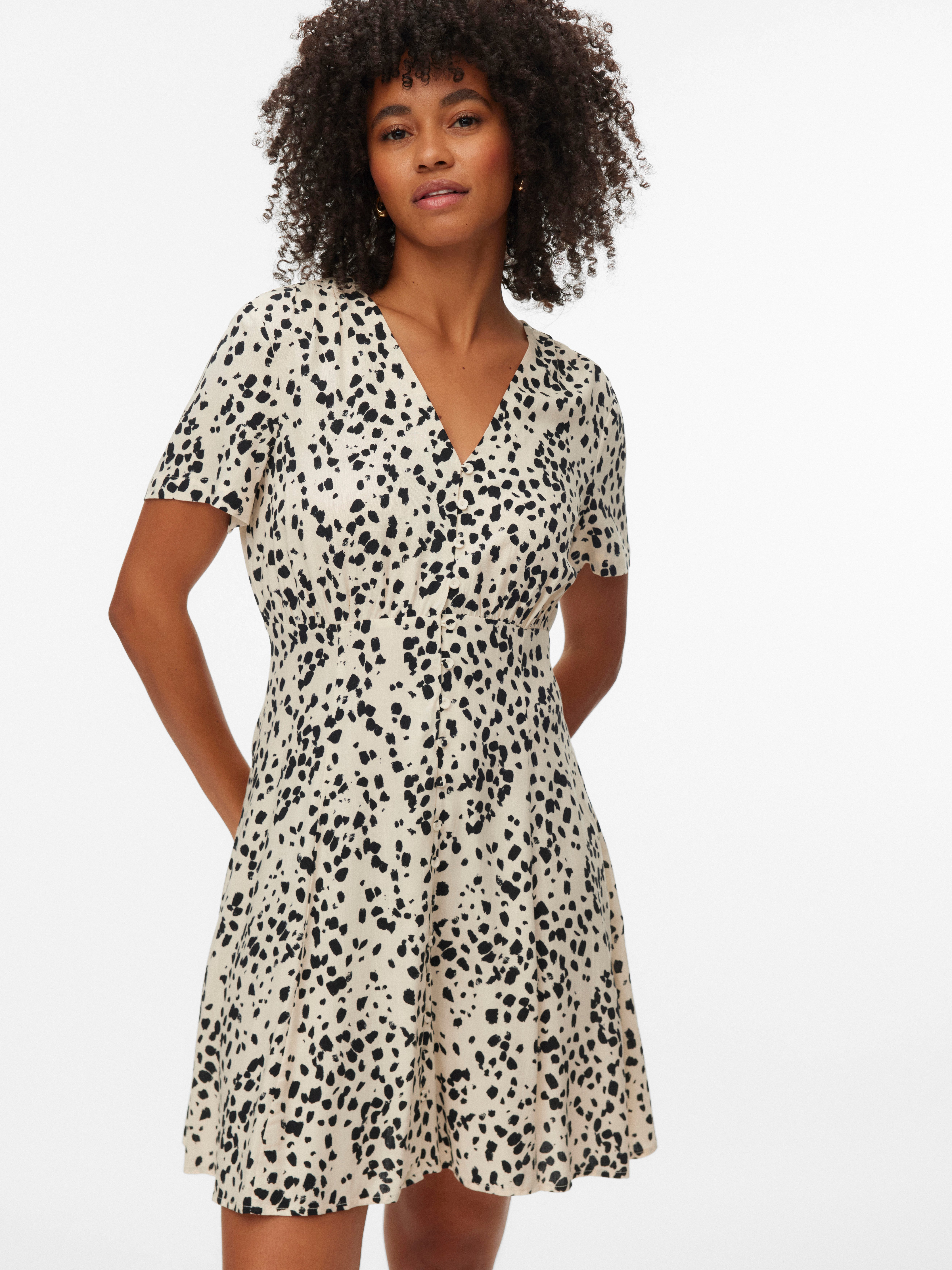 Vero Moda Minikleid VMKORA S/S SHORT DRESS WVN BTQ Viskose