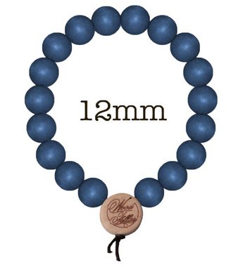 WOOD FELLAS Armband WOOD FELLAS Arm-Schmuck stylisches Armband mit Holz-Perlen Deluxe Pearl Bracelet Holzanhänger Blau