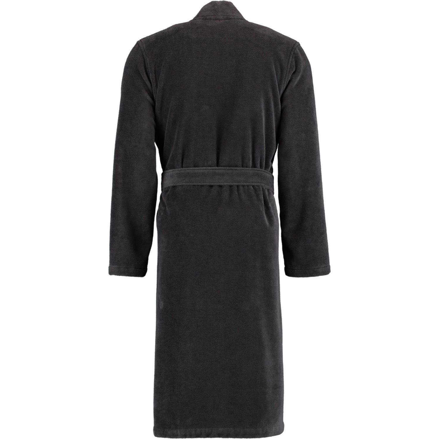 Cawö Herrenbademantel, Frotteevelours, Kimono-Kragen, Gürtel, Wirkvelours-Qualität