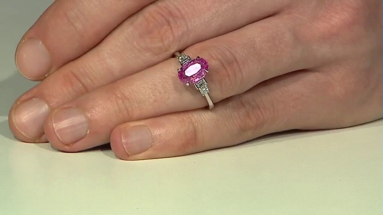 Cavill Diamantring Madagaskar Rosa Saphir Weißgold günstig online kaufen