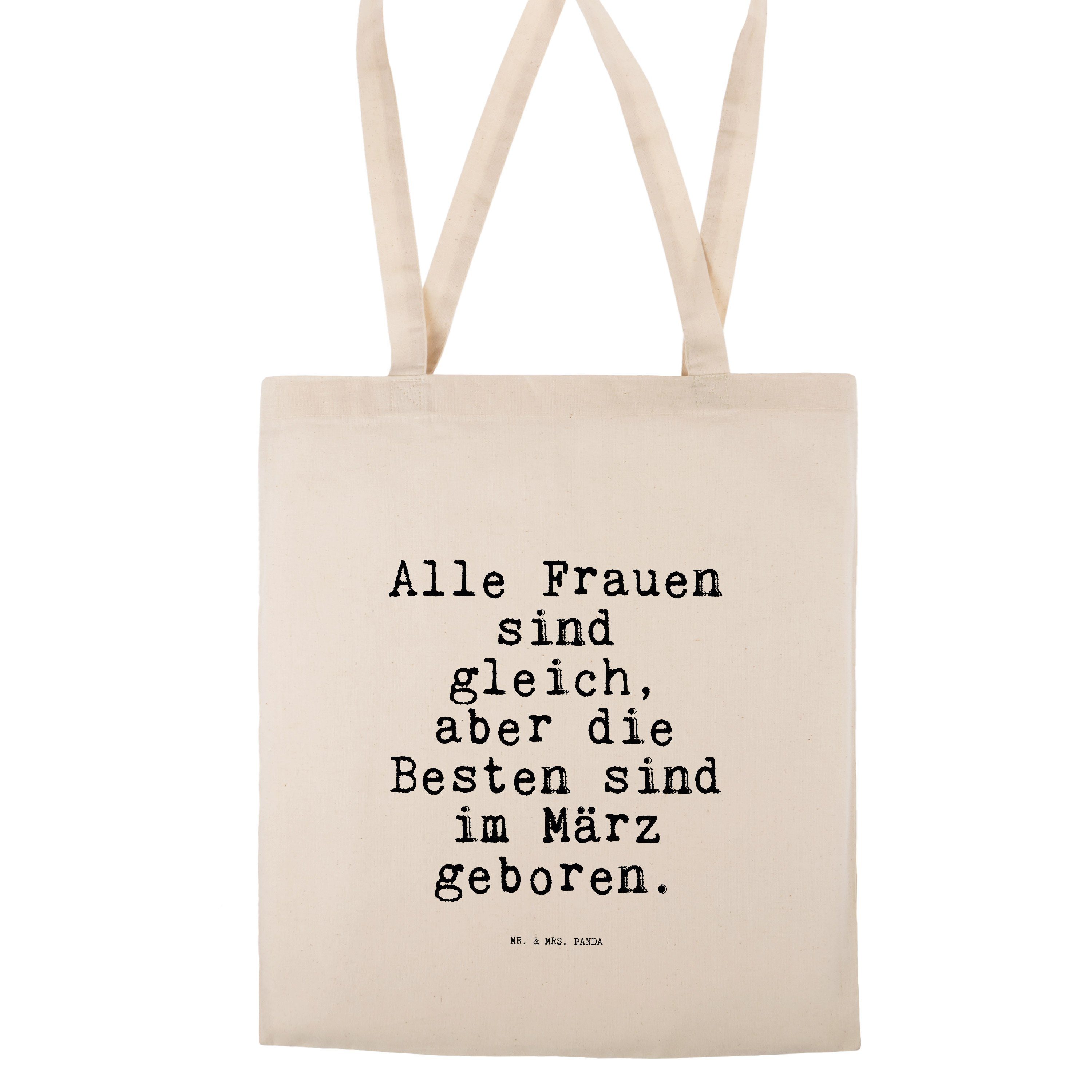 Beuteltasche, Mrs. - - Geschenk, Mr. S Panda Frauen gleich,... sind Transparent Tragetasche Alle (1-tlg) &