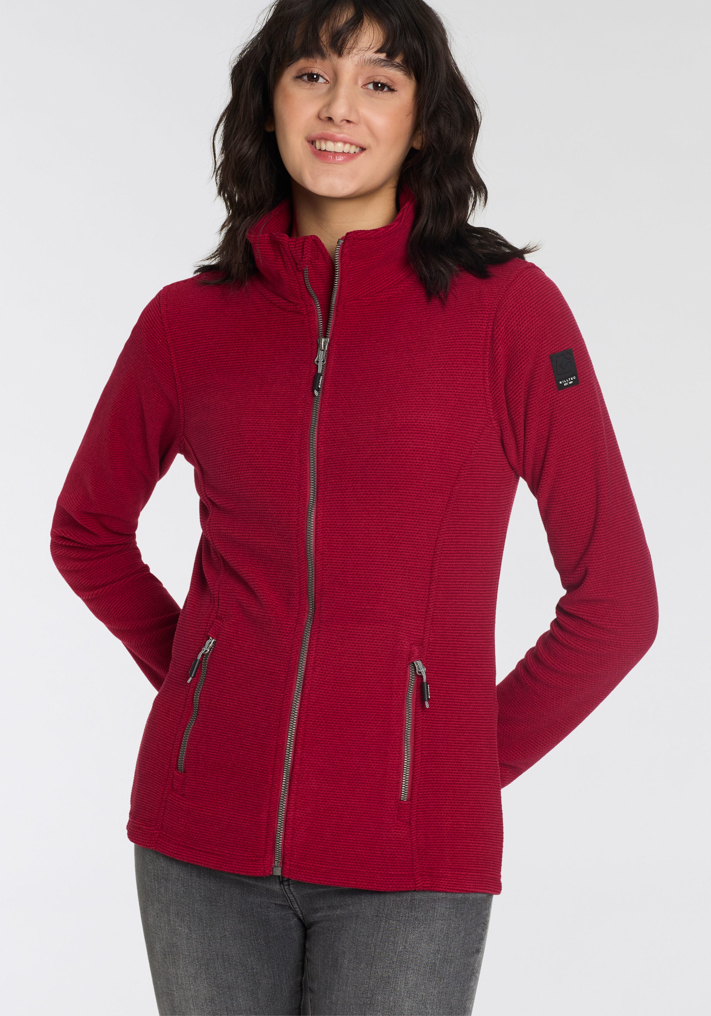 Killtec Fleecejacke aus strukturiertem Material günstig online kaufen