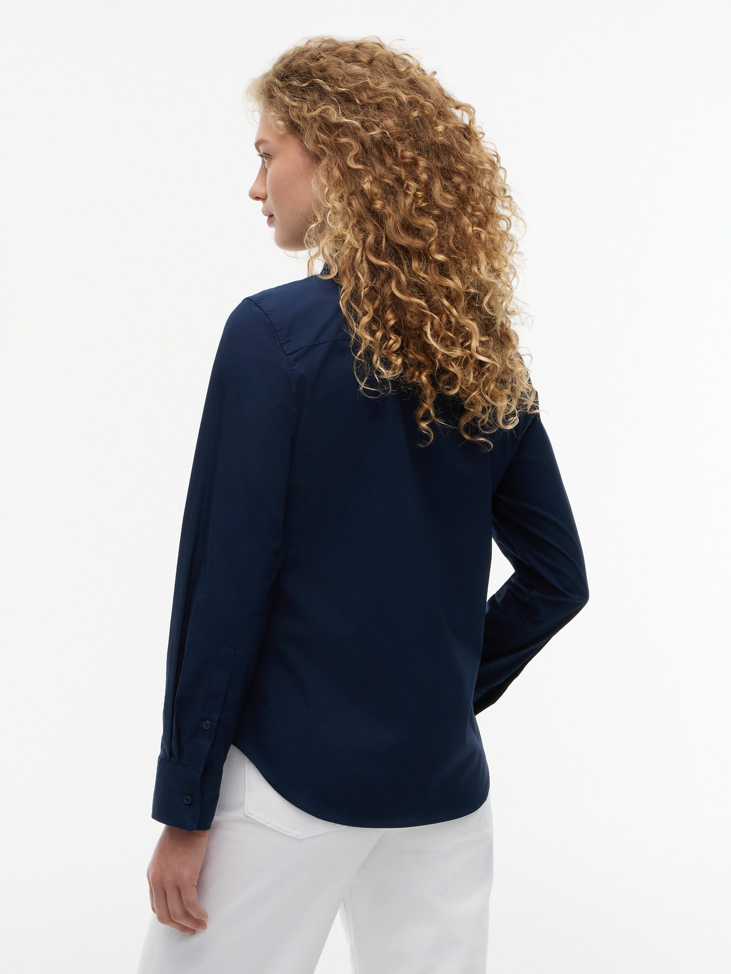 Tommy Hilfiger Hemdbluse STRETCH REGULAR LS SHIRT mit gesticktem Tommy Hilfiger Logo, Regular Fit