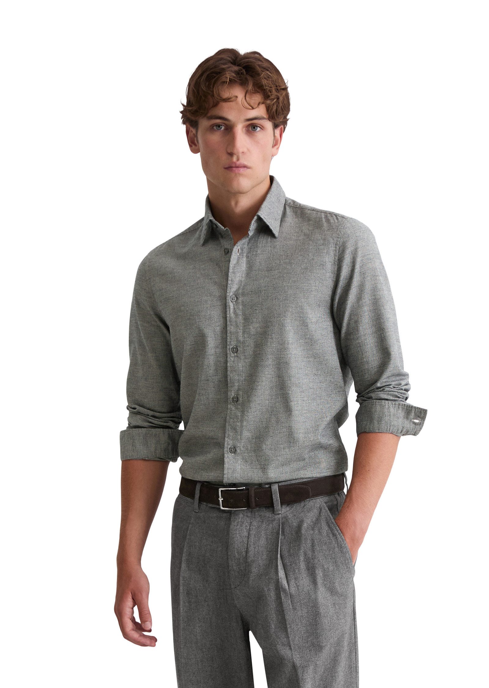 Marc O'Polo Langarmhemd aus Bio-Baumwoll-Flanell günstig online kaufen