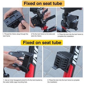 BlingBin Faltschloss 85CM Fahrradschloss Faltschloss mit Halterung (1er Set, 1-tlg., 1pcs), mit 3 Schlüssel