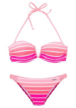 Venice Beach Bandeau-Bikini mit Farbverlauf
