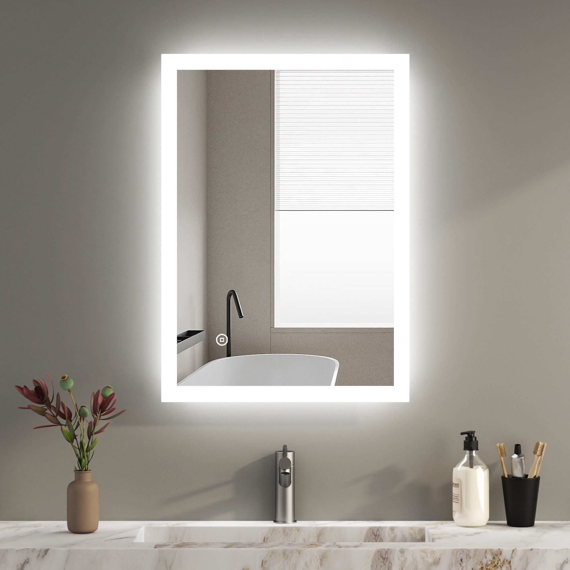 WDWRITTI Spiegel mit beleuchtung Badspiegel Led Bad Wandspiegel Badezimmer günstig online kaufen