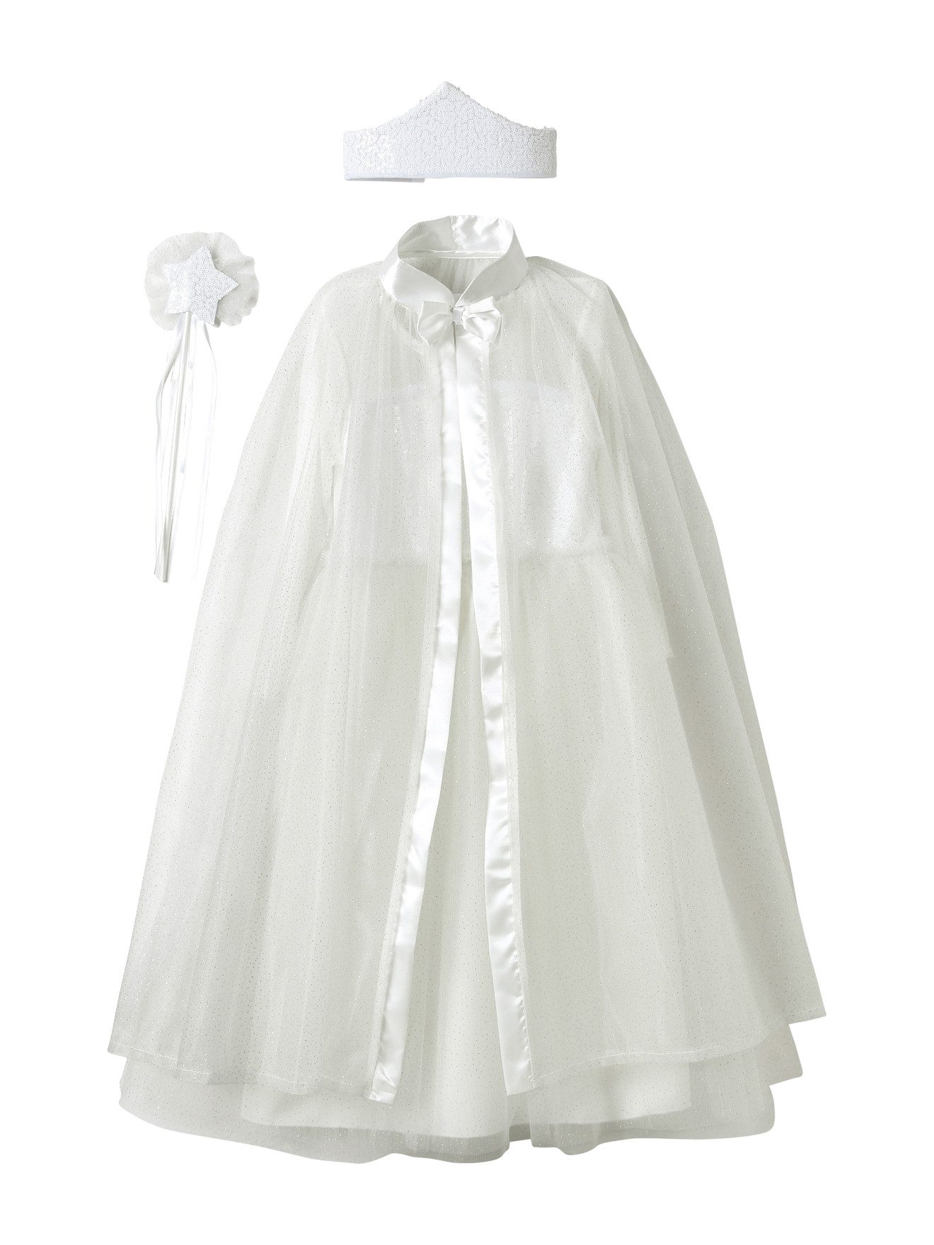 vertbaudet Kostüm Prinzessinnen-Kostüm: Umhang, Zauberstab und Krone