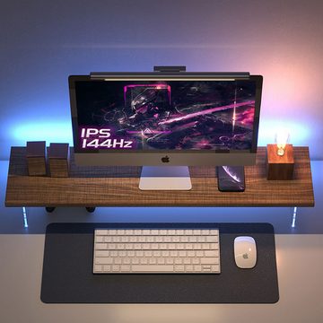 DOPWii Computer-Monitorständer aus Holz und Acryl, Schreibtisch-Organizer Monitorständer, (Schreibtisch-Accessoires, 20*60*8cm)