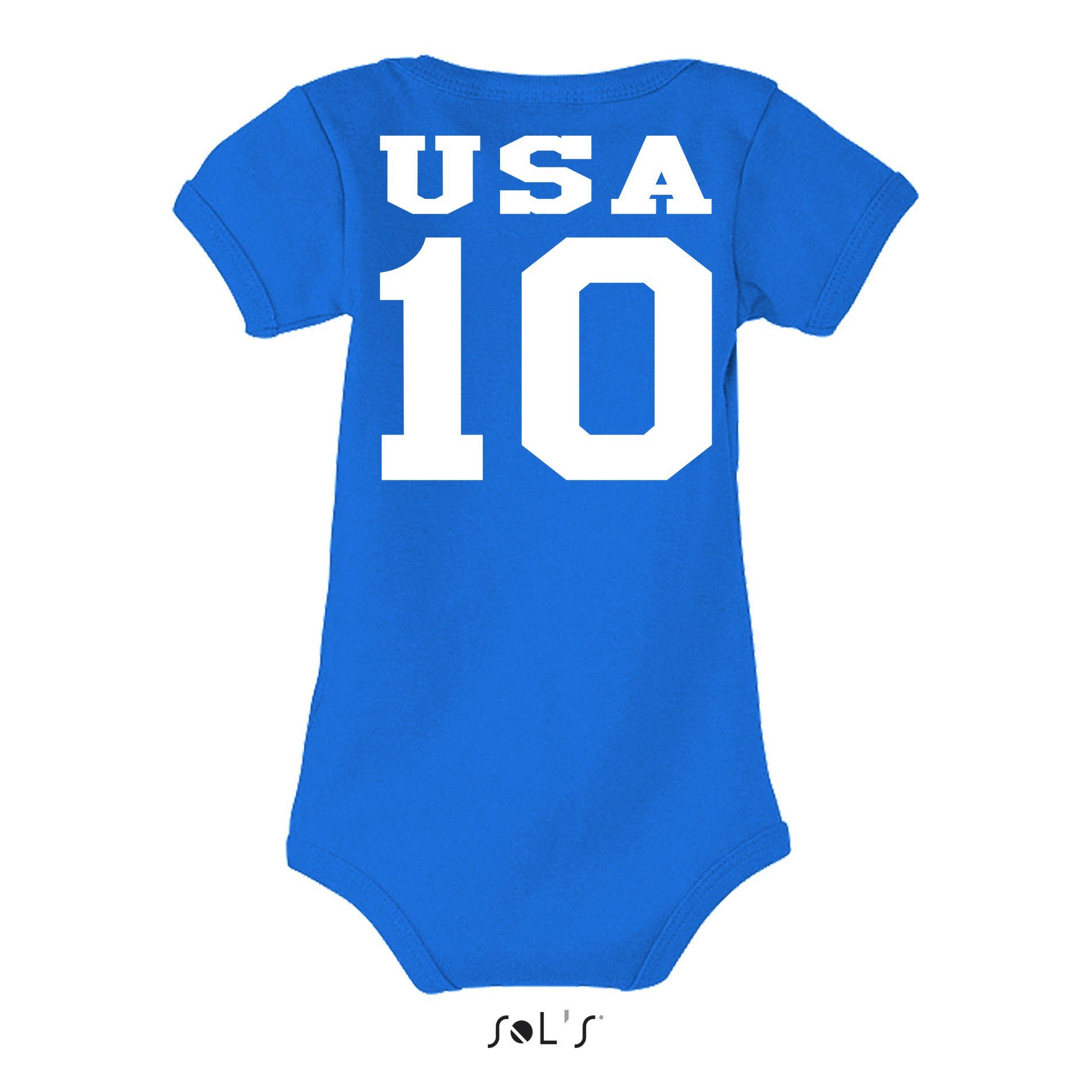 Strampler Fußball USA Baby Blondie Brownie Sport Vereinigte WM Trikot Copa Kinder & Staaten