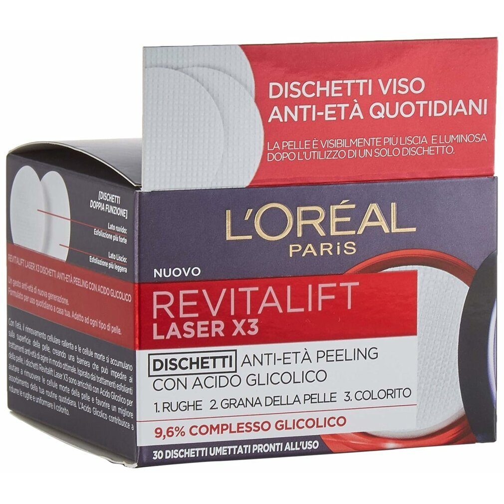 L'ORÉAL PARIS Gesichtspeeling Revitalift Laser X 3 30 Pads Anti-Aging Glycolic Peel