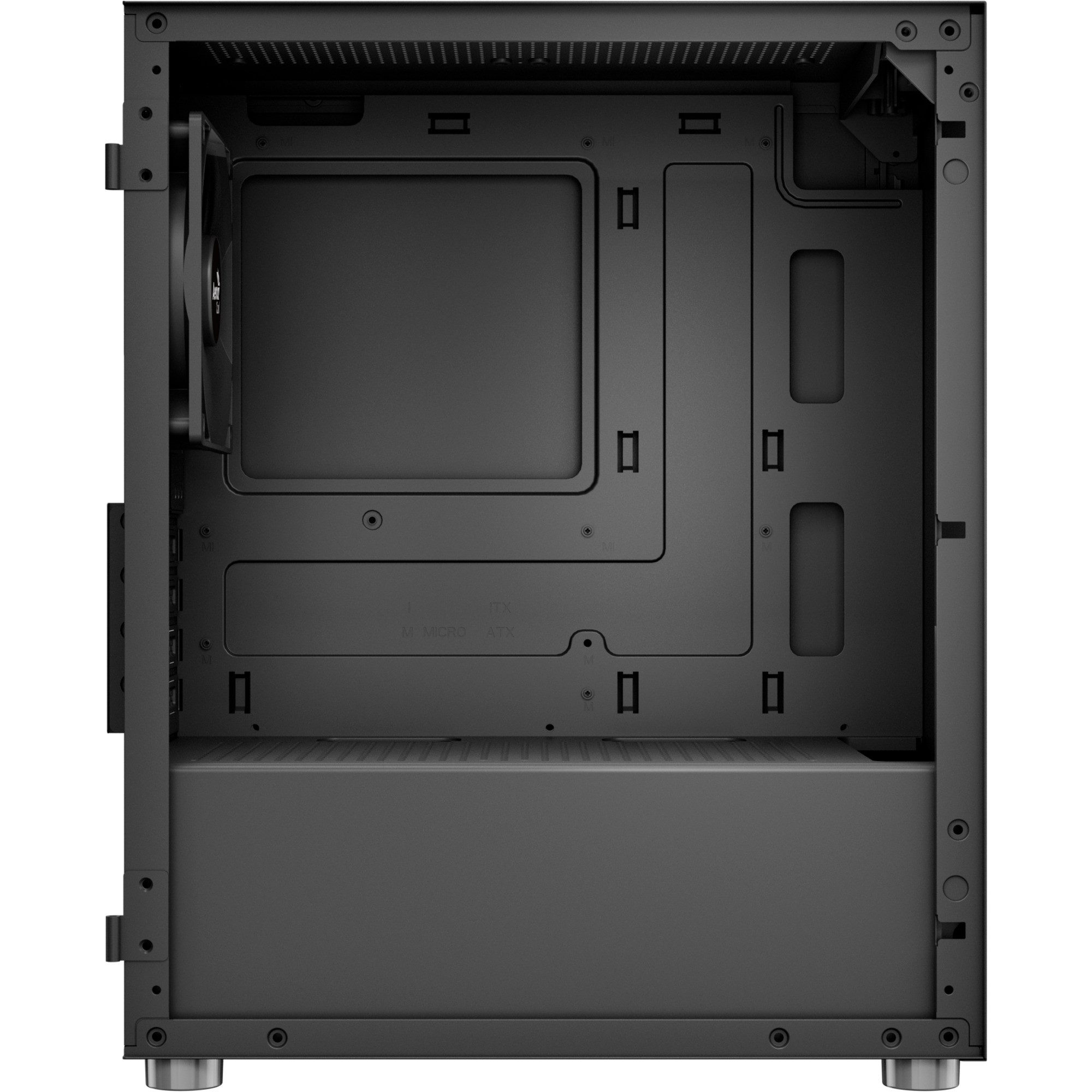 Aerocool PC-Gehäuse Aerocool CS-111-G-BK-v1, Tower-Gehäuse, (Tempered