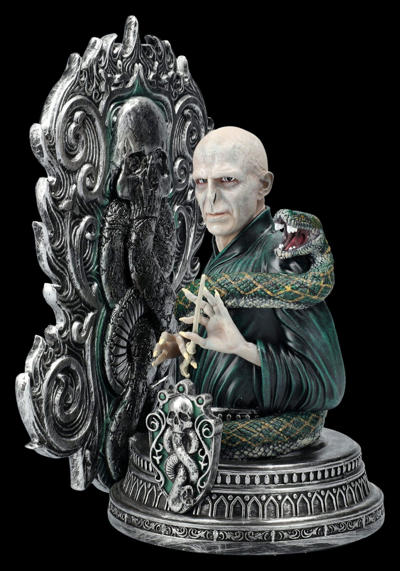 Figuren Shop GmbH Buchstütze Lord Voldemort Buchstütze – Harry Potter Deko Statue 20.5 cm Dekofigur (1 St)