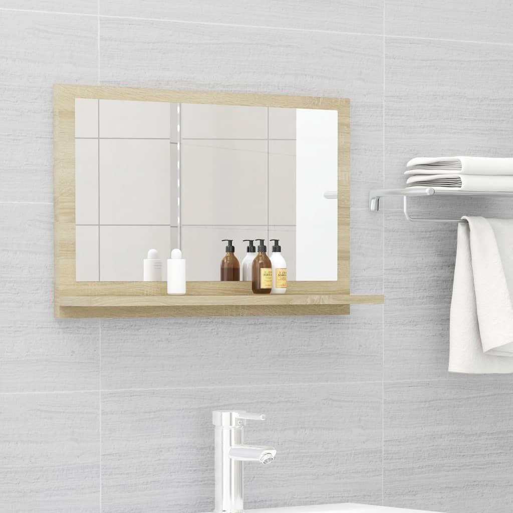 vidaXL Badezimmerspiegelschrank Badspiegel Sonoma-Eiche 60x10,5x37 cm Holzwerkstoff (1-St)