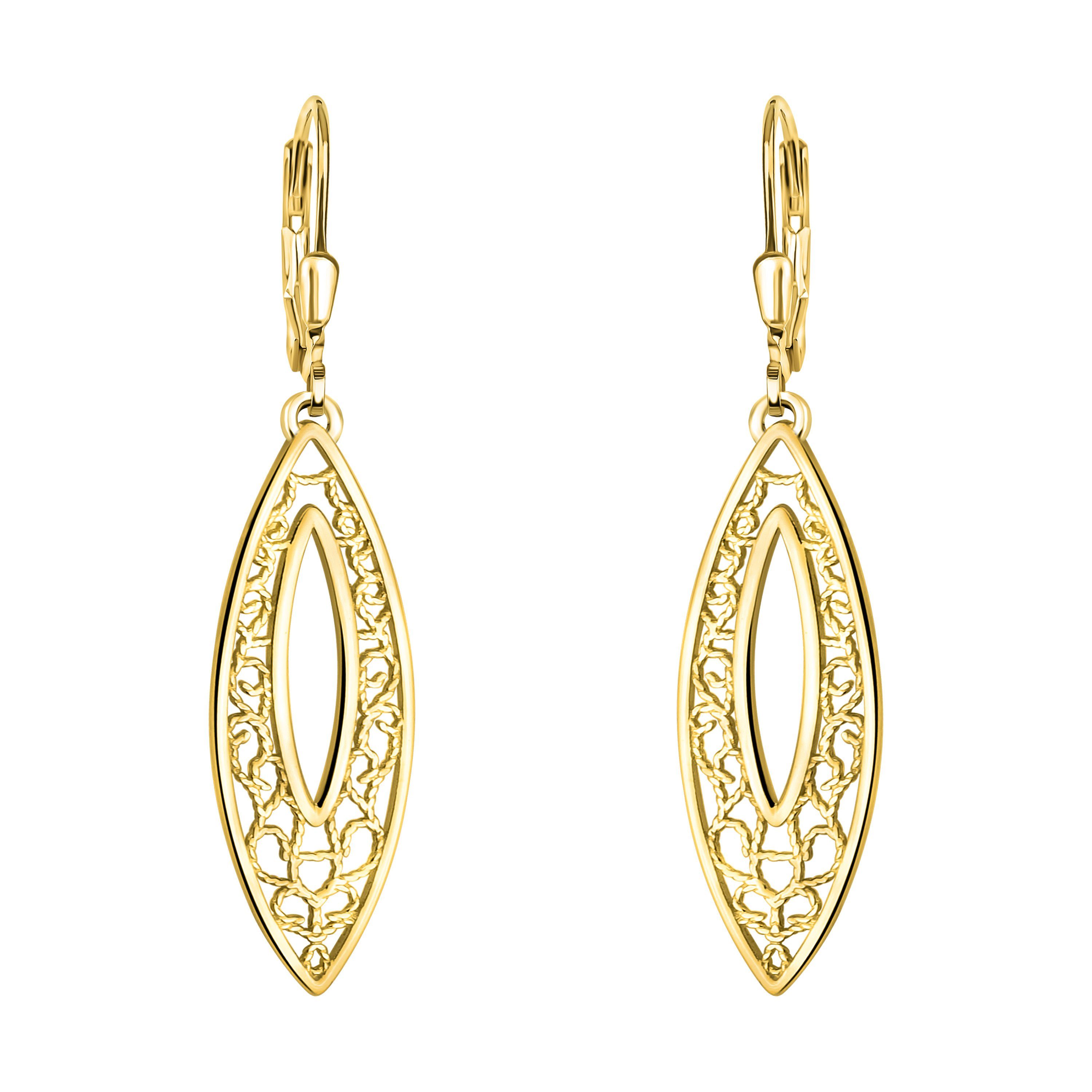 Sofia Milani Paar Ohrhänger Ovales Ornament, günstig online kaufen