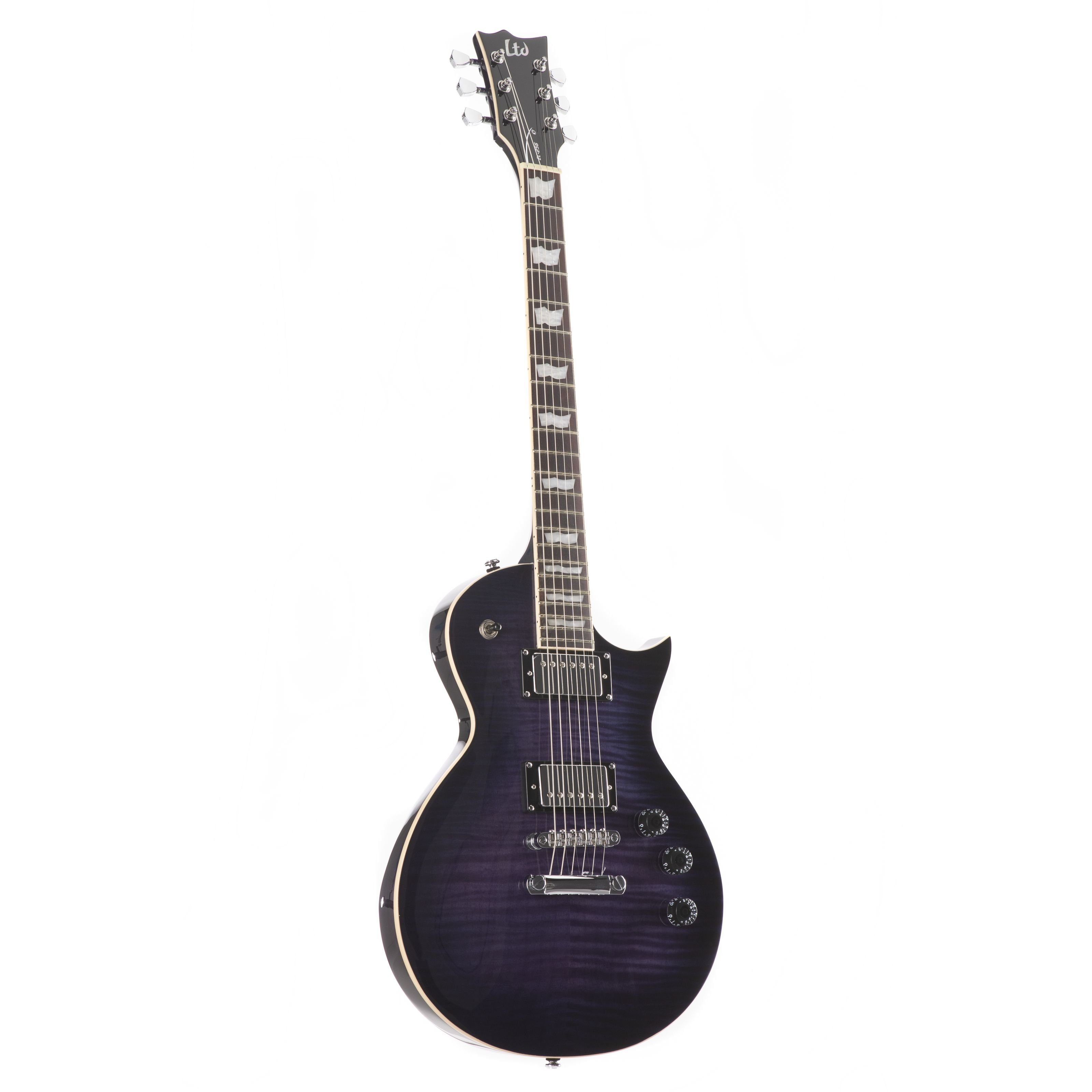 ESP E-Gitarre, LTD EC-256FM See Thru Purple Sunburst, E-Gitarren, Single Cut Modelle, LTD EC-256FM See Thru Purple Sunburst - Single Cut E-Gitarre