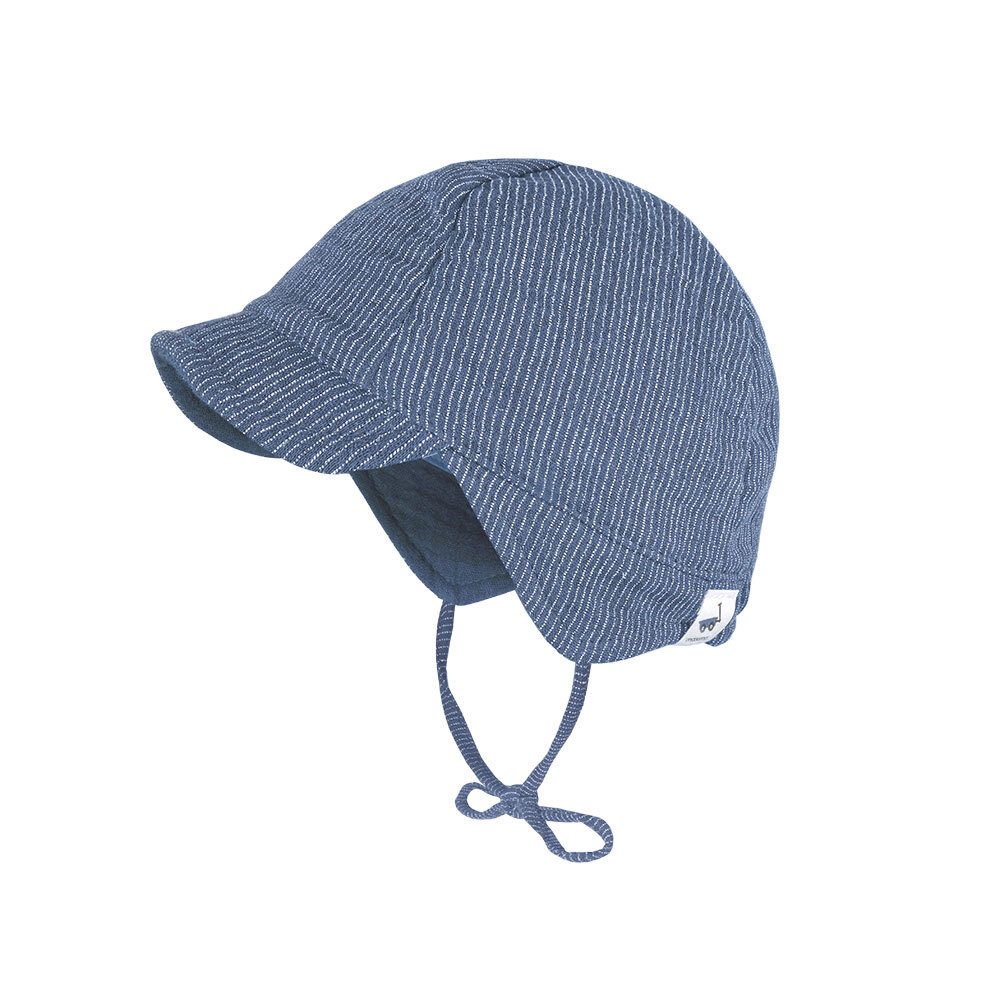 MAXIMO Schirmmütze GOTS BABY-Schildmütze Musselin, Band, Futter, UV (1-St) Musselin