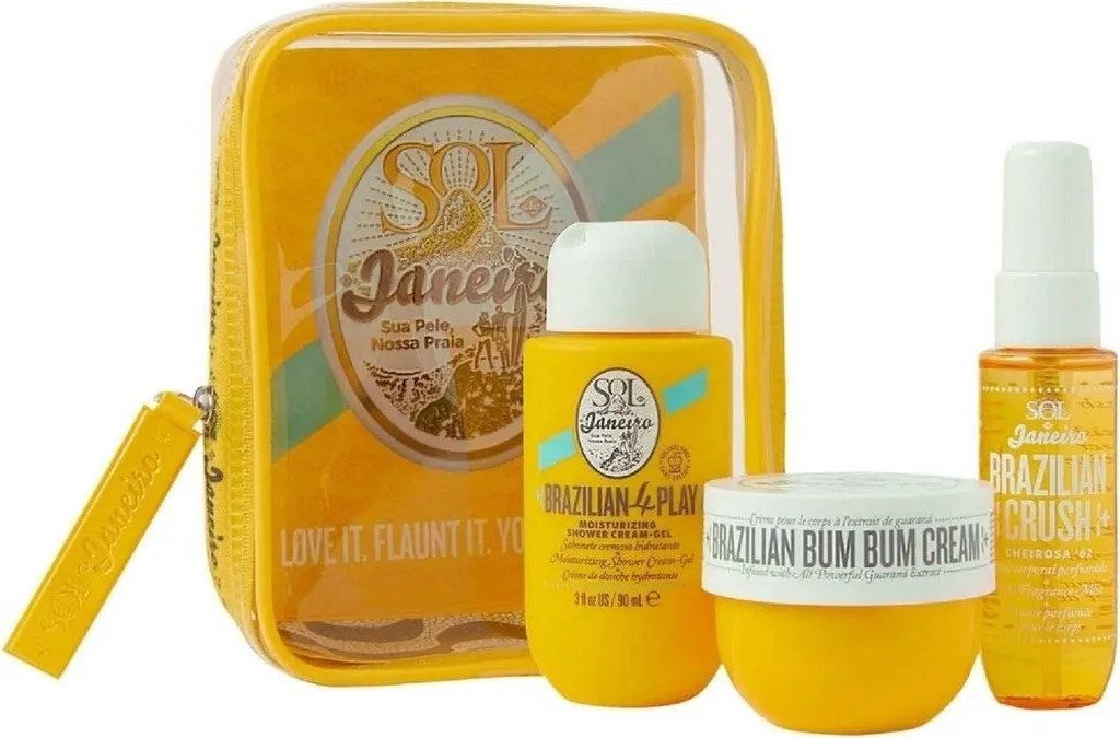 Sol de Janeiro Pflege-Set Jet Set Körperpflegeset, Luxuriöses Pflegeset mit brasilianischem Jasmin- und Drachenfruchtduft
