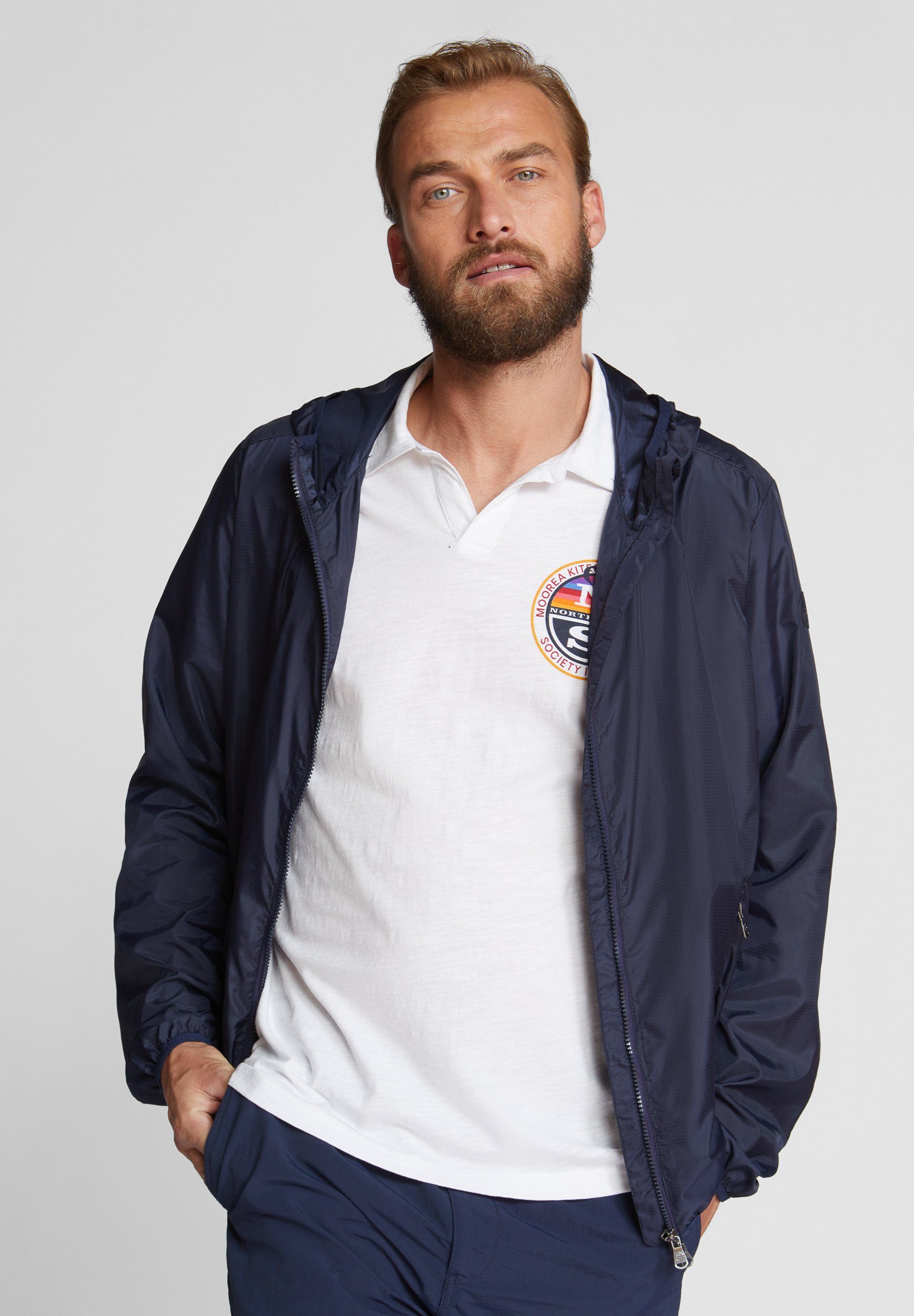 Poloshirt Bedrucktes Sails weiss North Poloshirt