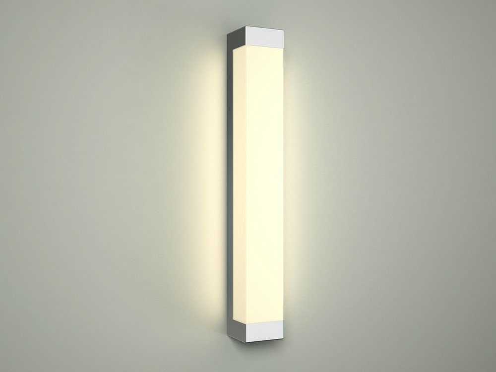 Licht-Erlebnisse Wandleuchte FRASER, LED fest integriert, Neutralweiß, Spiegelleuchte Bad Chrom Metall Kunststoff Esstisch Küchenleuchte Flur