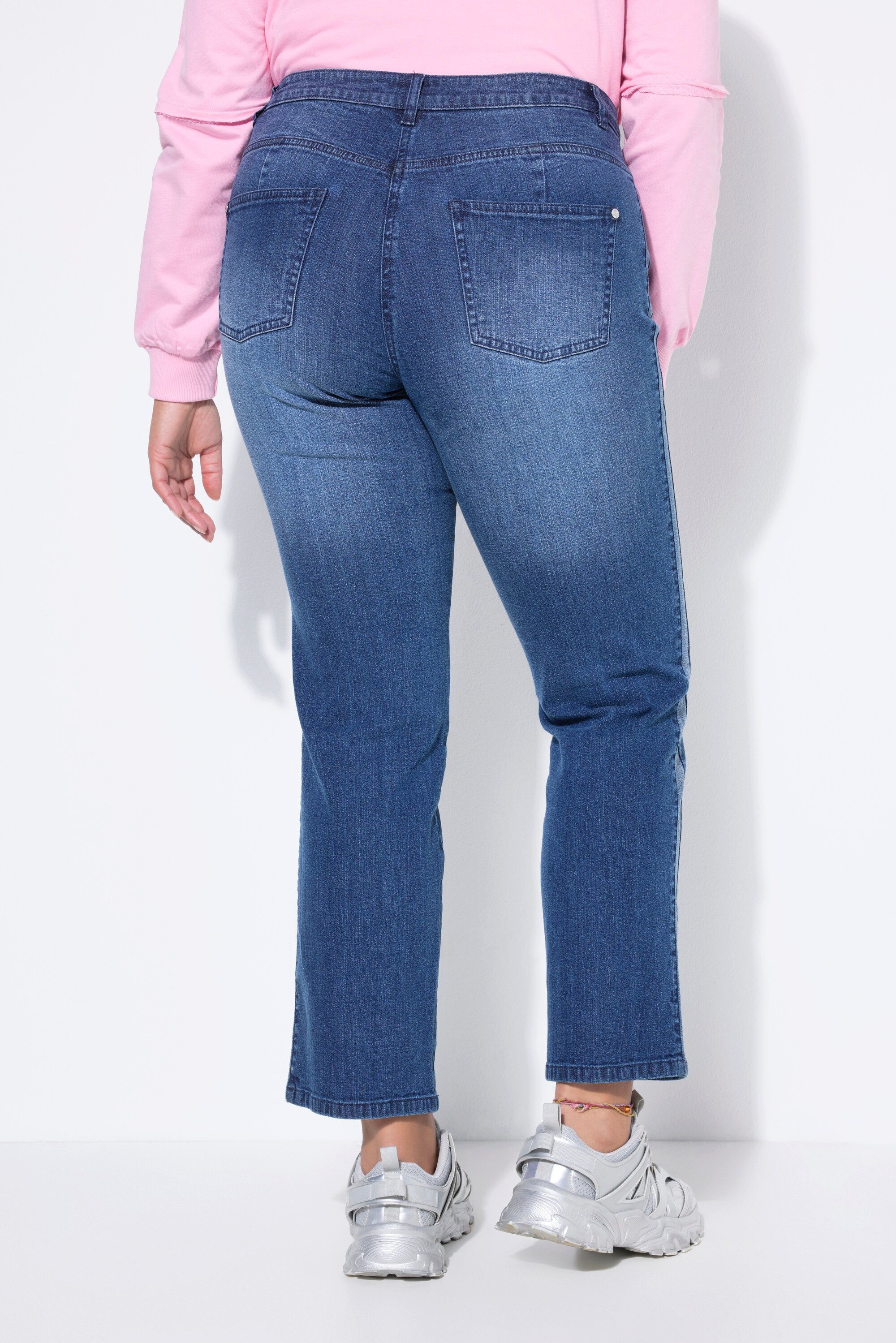 Angel of Style Regular-fit-Jeans Jeans Straight Fit Seitenstreifen 5-Pocket