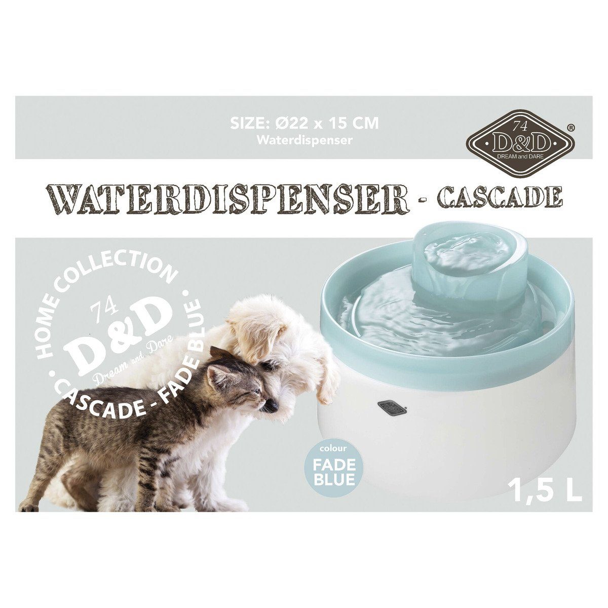 Europet-Bernina Trinkbrunnen Trinkbrunnen Cascade Waterdispenser blau für Katzen