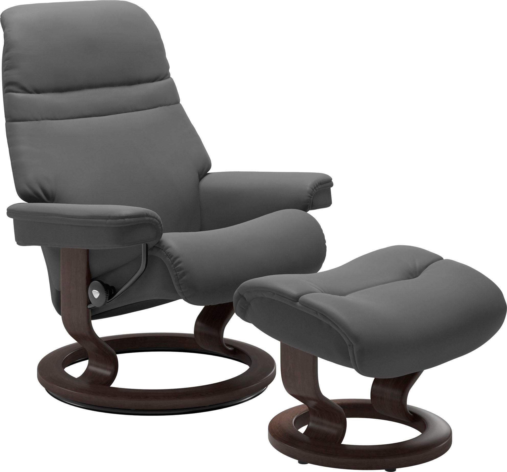 Relaxsessel Classic Sunrise Gestell Wenge Größe Base, mit Hocker), mit Relaxsessel Stressless® S, (Set,