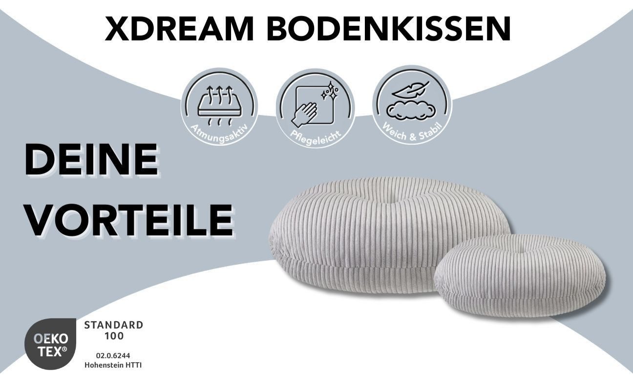 XDREAM Pouf rundes Bodensitzkissen, Meditationskissen, Sitzhocker, günstig online kaufen