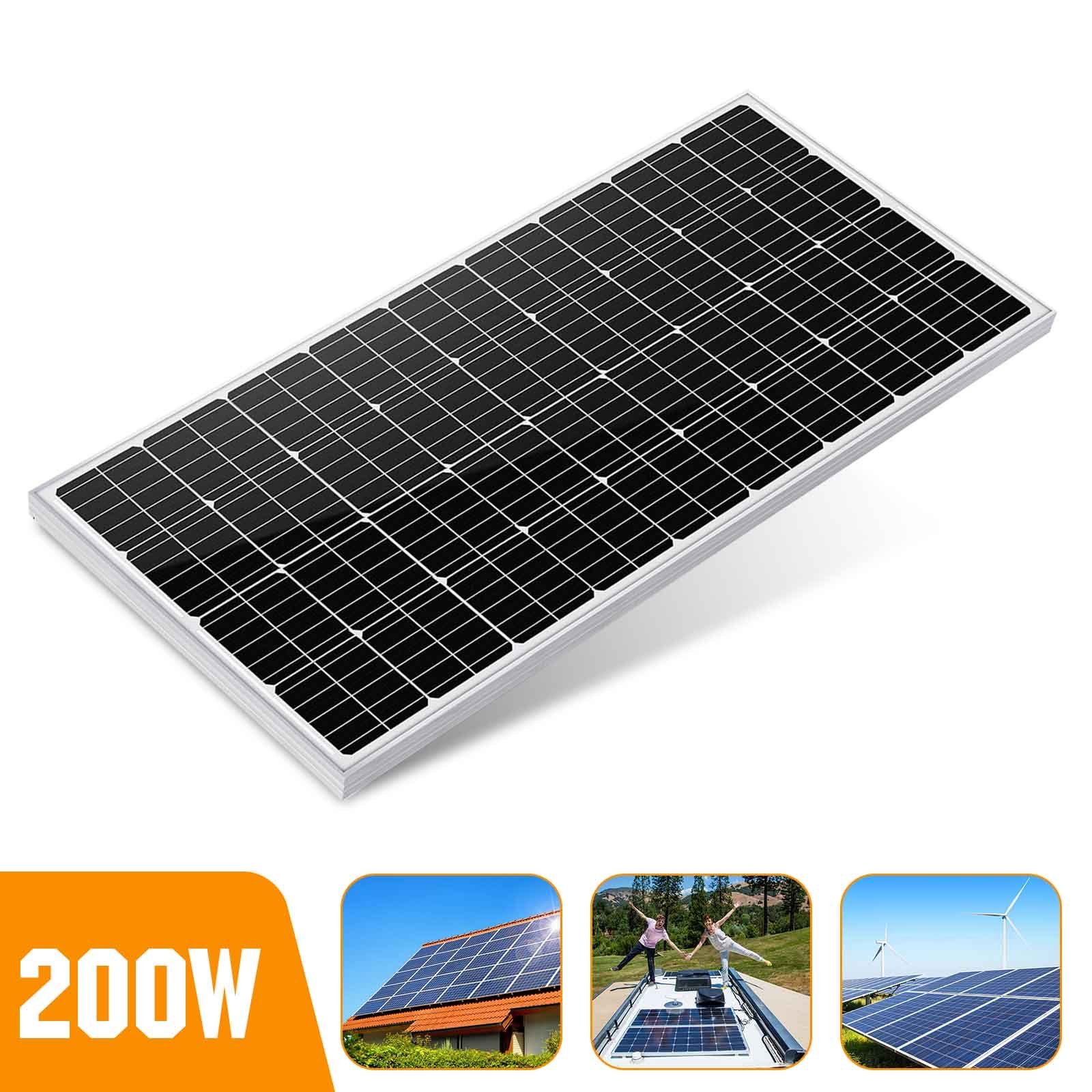 GLIESE Solarmodul 12V Mono Solarpanel 100W 150W 200W 300W Watt für Balkonkraftwerk, 200 W, Monokristallin, (1 Stück Solarmodul, 1-St., Solarmodul), Erweiterbar durch Serien- und Parallelschaltung