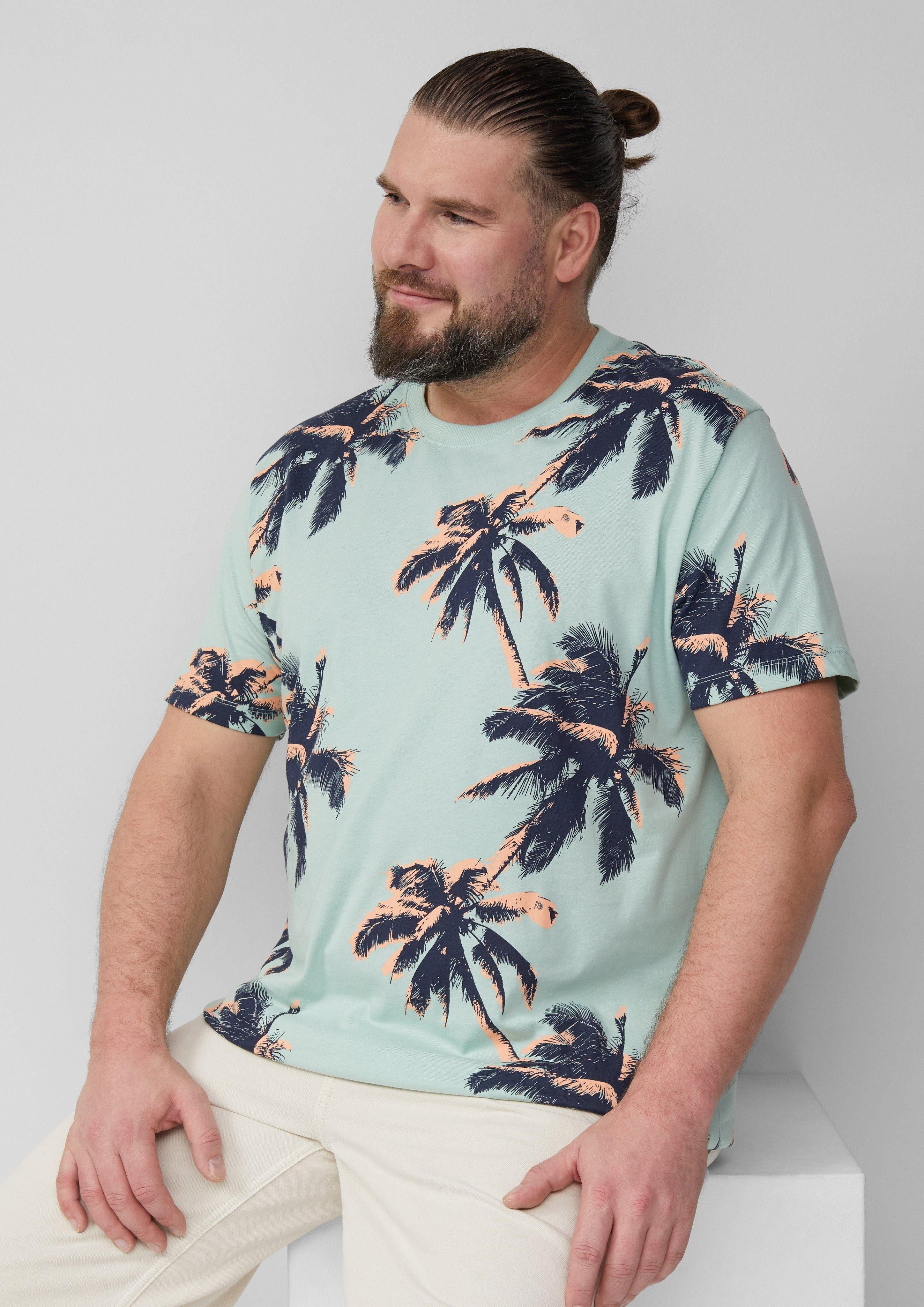 s.Oliver Kurzarmshirt T-Shirt aus Baumwolle mit günstig online kaufen