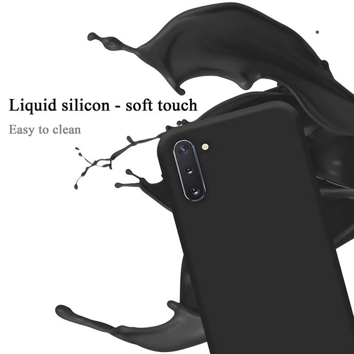 Cadorabo Handyhülle für Samsung Galaxy NOTE 10 Hülle Samsung Galaxy NOTE 10, Flexible Hülle TPU Silikon Schutzhülle Back Cover Case