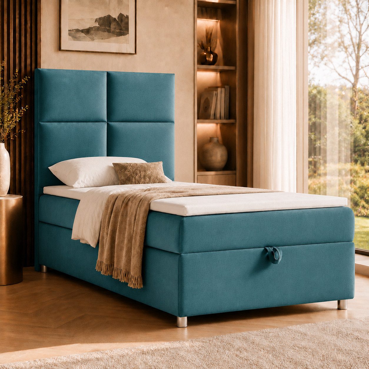 Boxspringbett Trinity K-2 Boxspringbett mit Bettkasten & Topper – Komfort & Stauraum