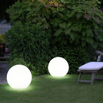 etc-shop LED Gartenleuchte, LED-Leuchtmittel fest verbaut, Warmweiß, Solarlampen für Außen Kugeln Garten Kugelleuchten Außen Set Solar