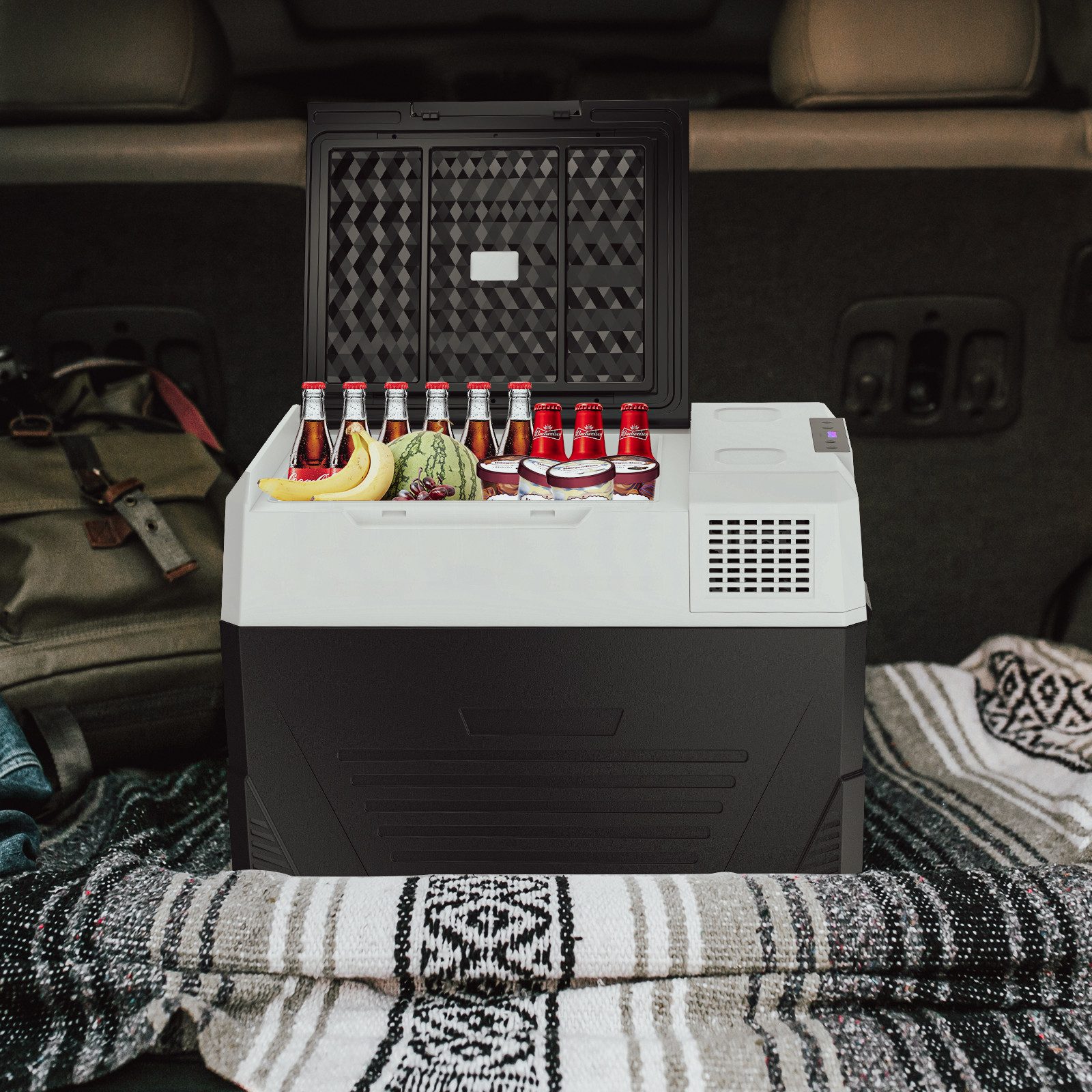 WANNYTON Elektrische Kühlbox, 58 Liter Mini Kühlschrank für Auto