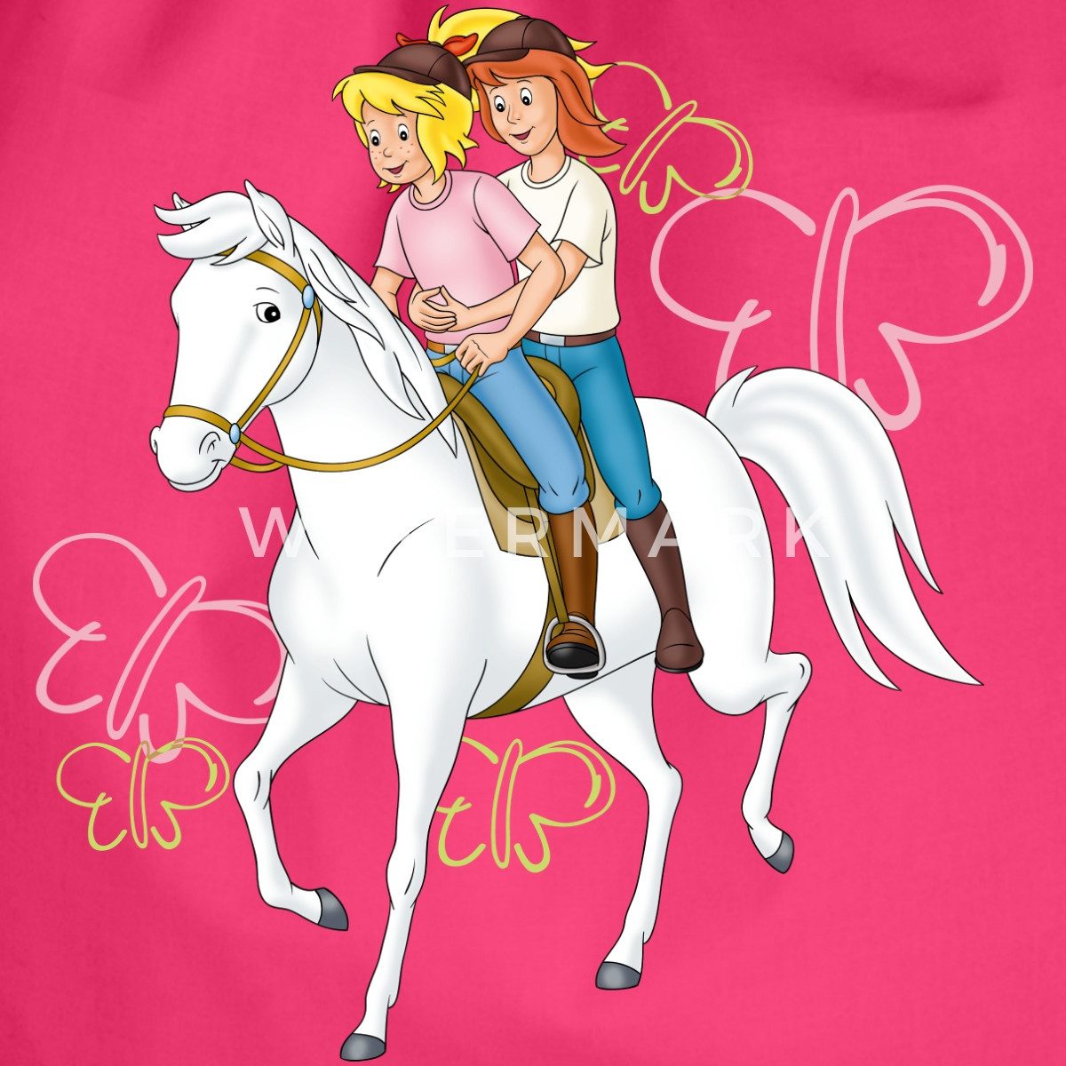 Spreadshirt Turnbeutel Bibi Und Tina Reiten Auf Stute Sabrina Turnbeutel (1-tlg)