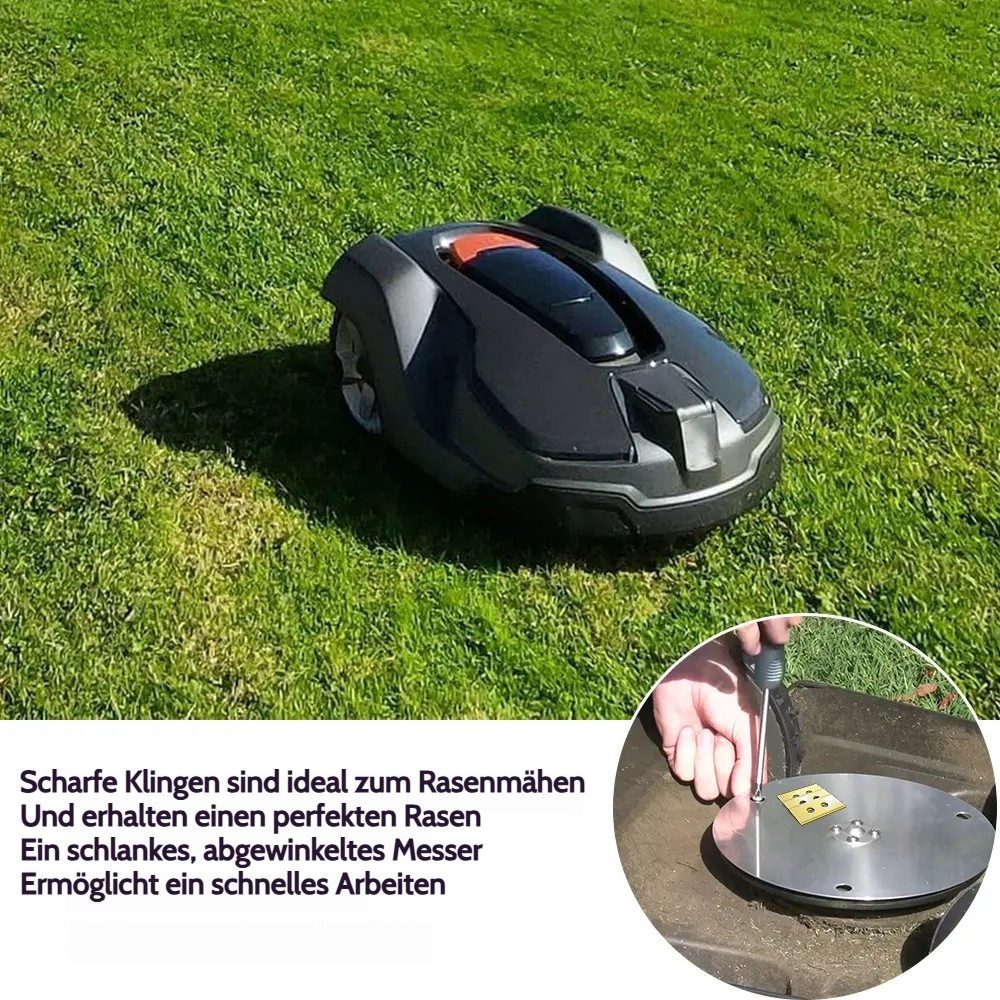 JOYOLEDER Rasenmähermesser 30x Ersatzklingen für Mähroboter Mammotion Luba- und Yuka-Serien (inkl Schrauben, 30-St), Kompatibel mit Mährobotern der Mammotion Luba- und Yuka-Serie