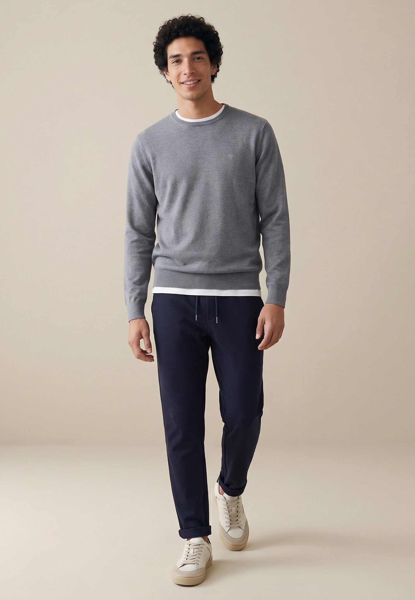 FYNCH-HATTON Strickpullover mit Logostickerei