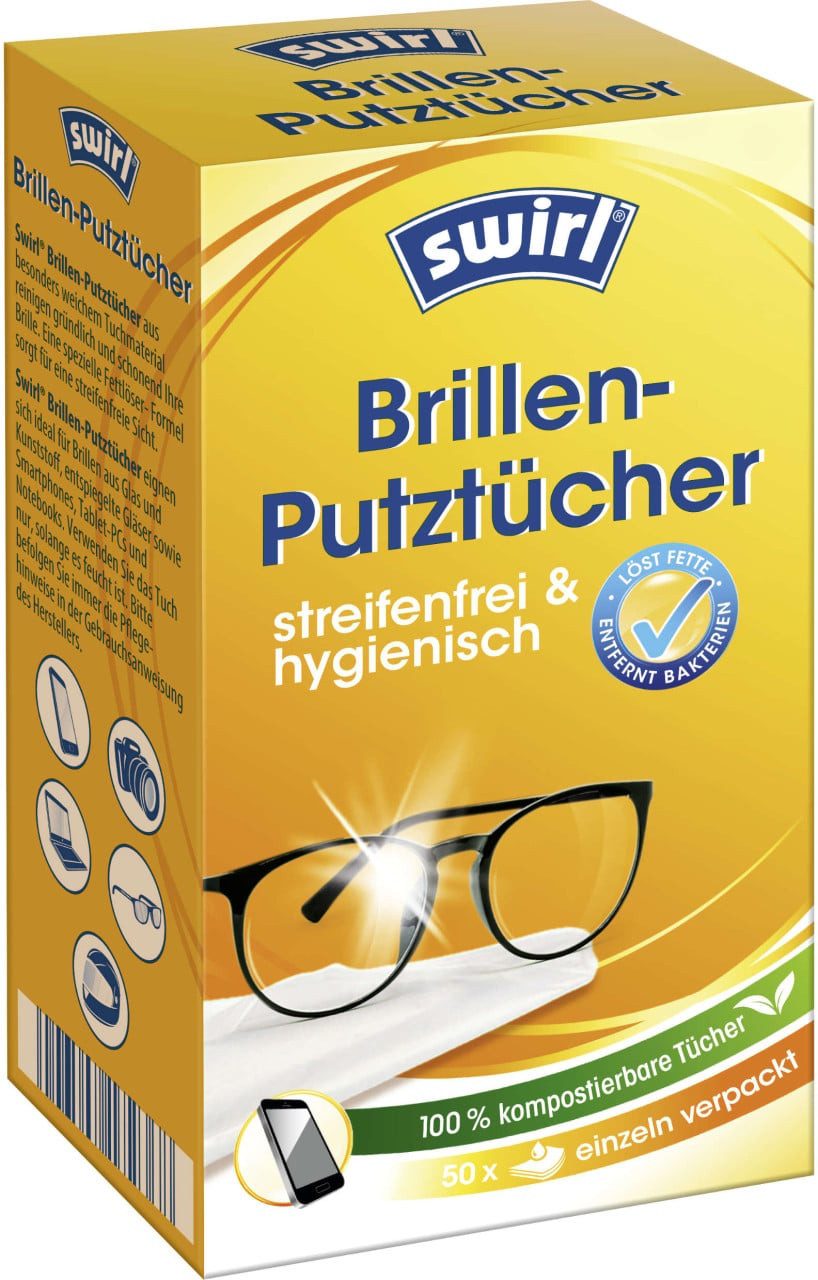 Swirl Haushaltsschere Swirl Brillen-Putztücher 50 Stück