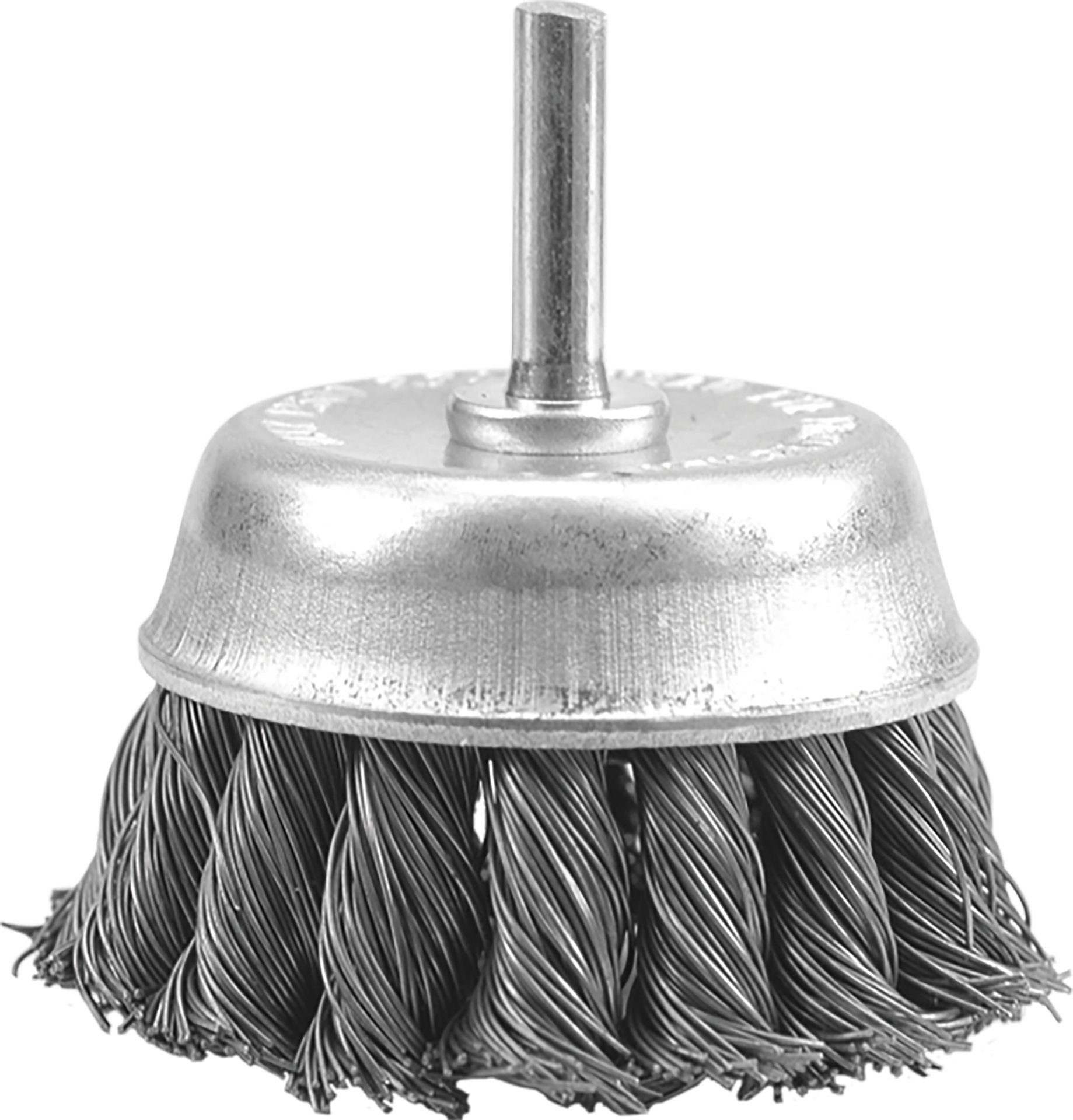 TRIZERATOP Drahtbürste Frontbürste mit Schaft 75 mm, gezopfter Draht, für Elektrowerkzeuge, (Frontbürste mit Schaft 75 mm, gezopfter Draht)