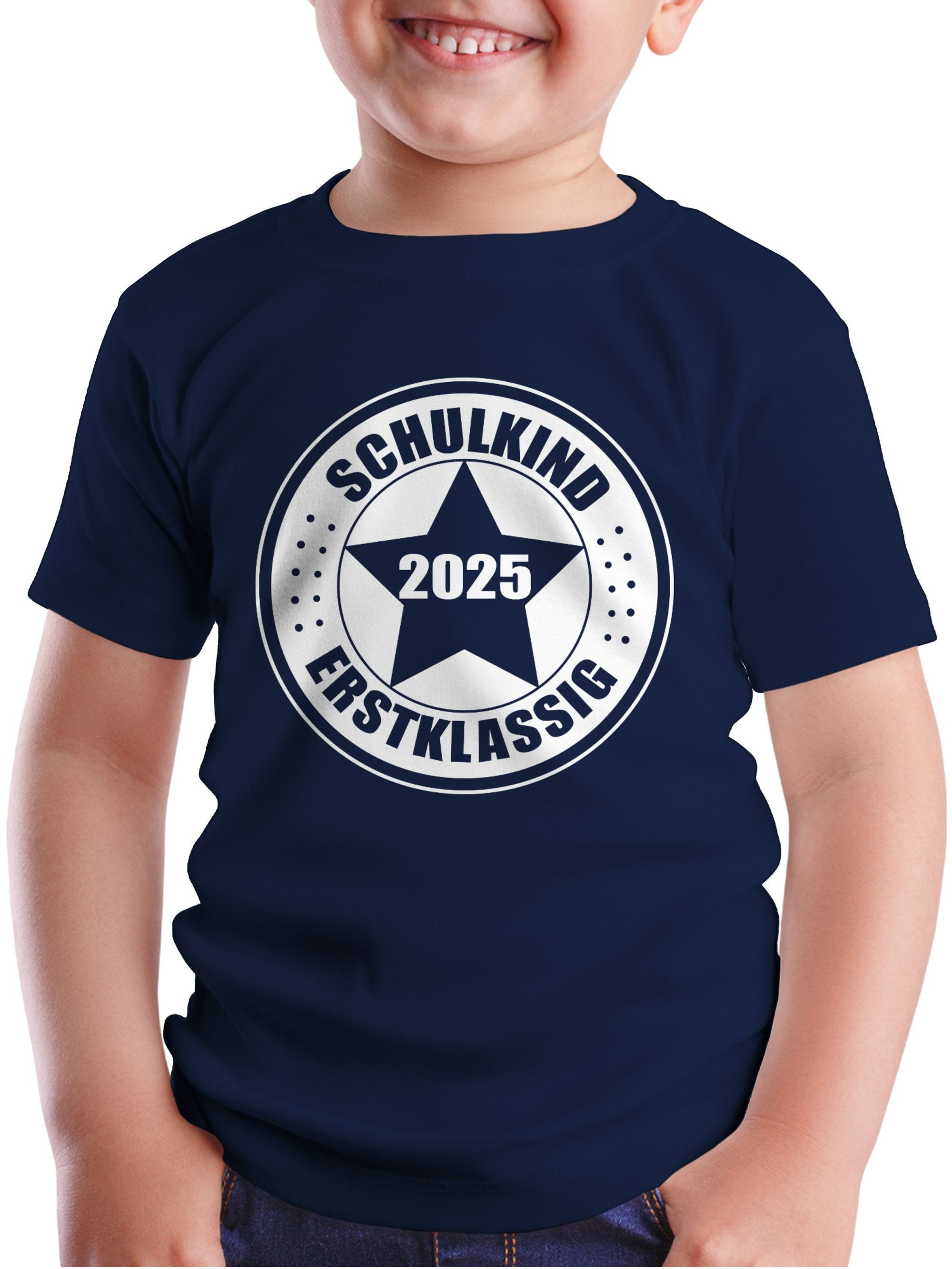 Shirtracer T-Shirt Schulkind 2025 Erstklassig Geschenk Einschulung Geschenke Schulanfang Einschulung Junge Schulanfang Geschenke