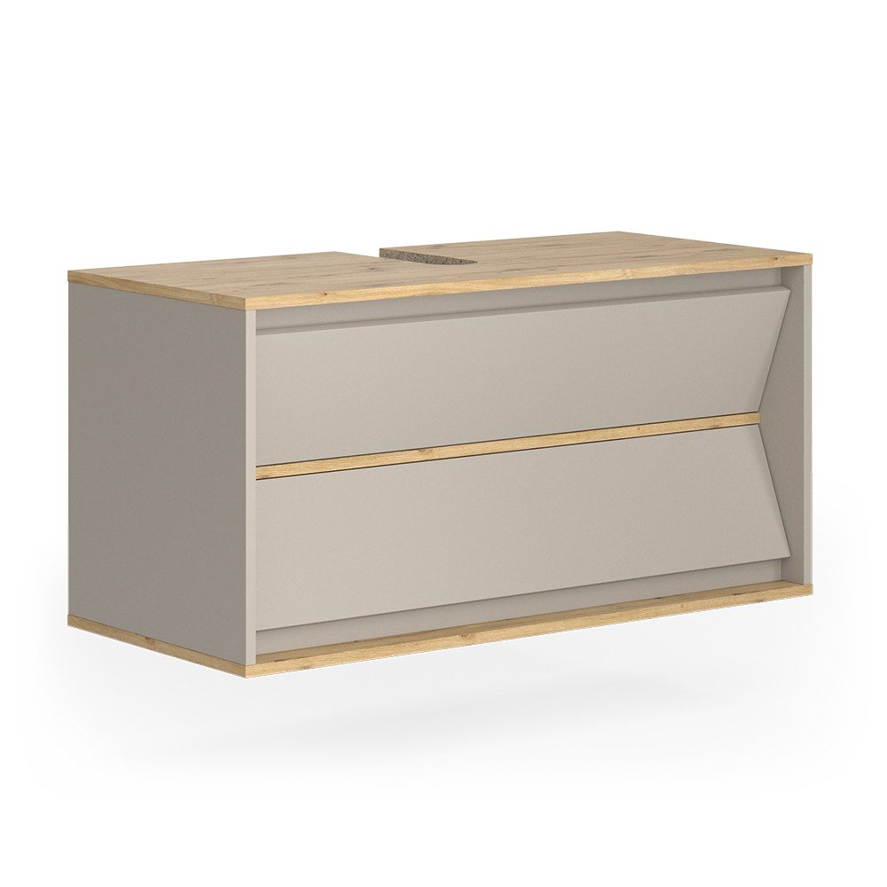 Vicco Waschbeckenunterschrank Edelin, Cashmere/Artisan, 100 x 50 cm mit 2 S günstig online kaufen