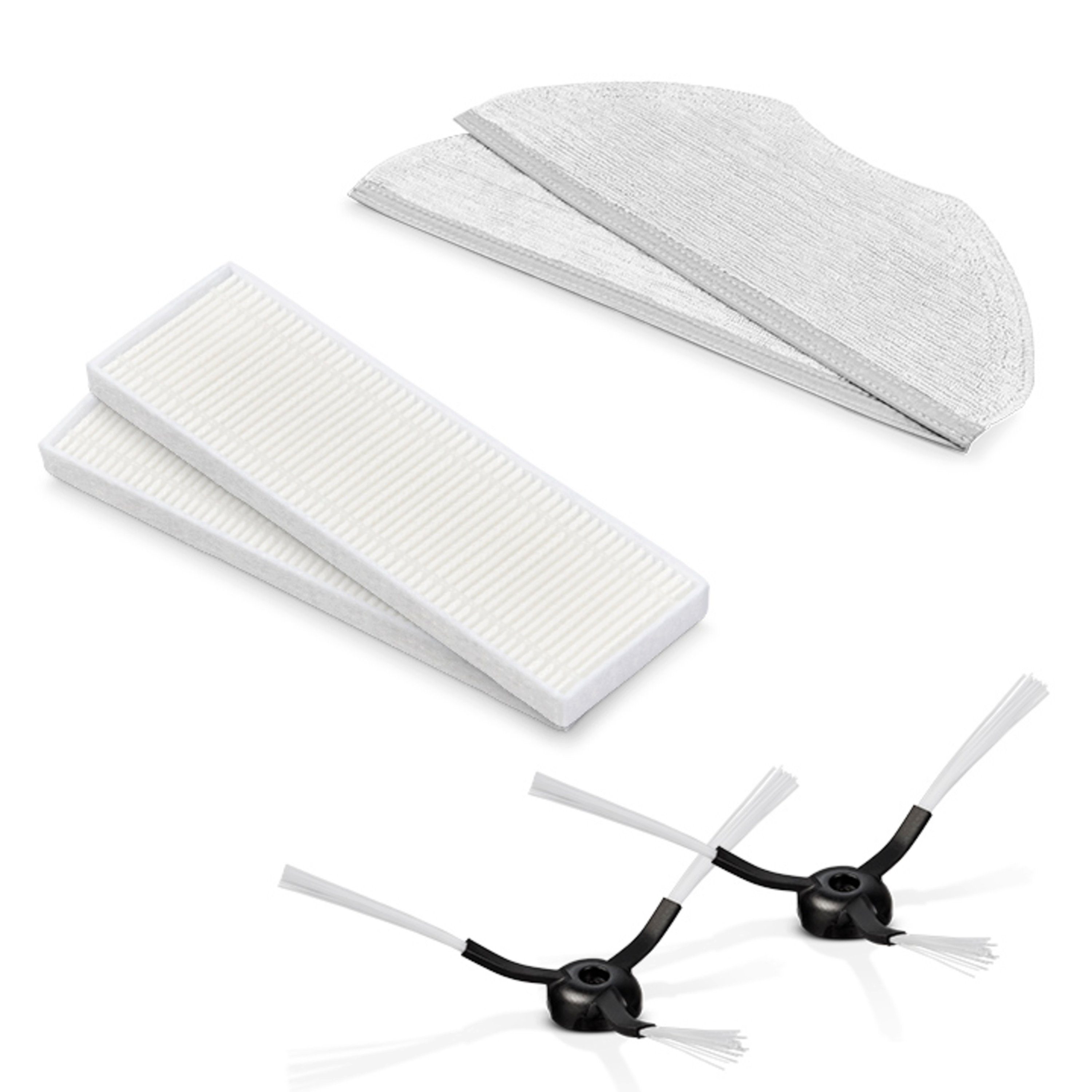 Medion® Saugroboter Zubehör-Set MEDION Saugroboter Zubehörset 2 MD 20040, (Packung, 1-tlg., 2x Wischmop, 2x Filter (EPA12)