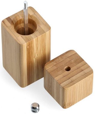 Zeller Present Salz-/Pfeffermühle manuell, (2 Stück), Bambus, Keramikmahlwerk