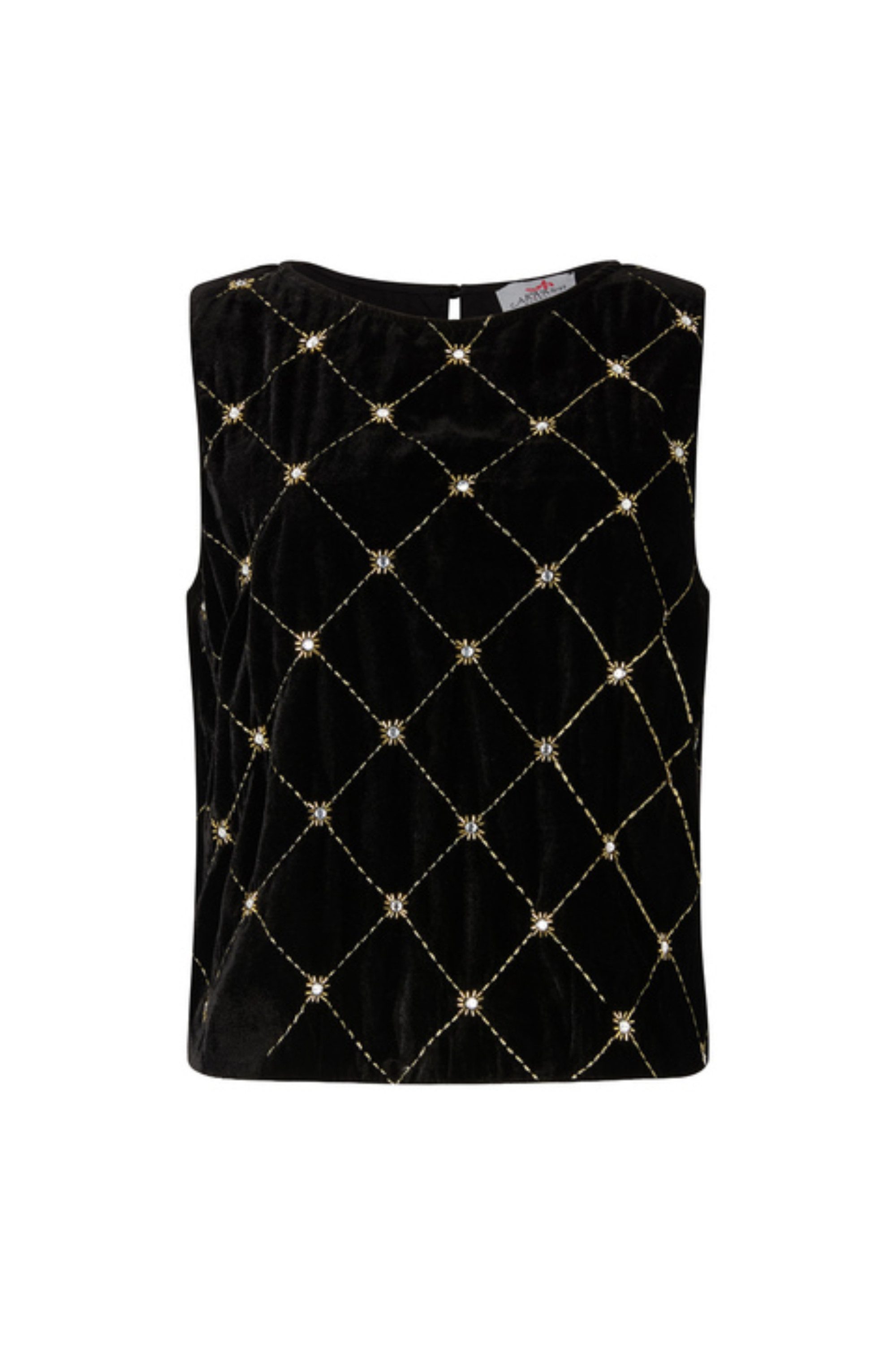 Lily and Lionel T-Shirt Chiva Beaded Velvet Top Damen