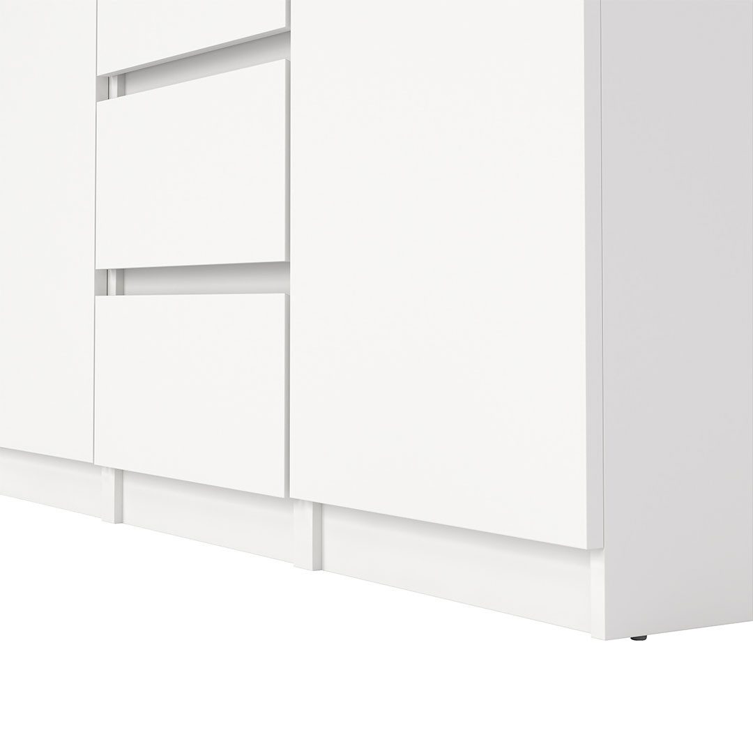 ebuy24 Sideboard Naia Sideboard 2 Türen 4 Schubladen weiß.