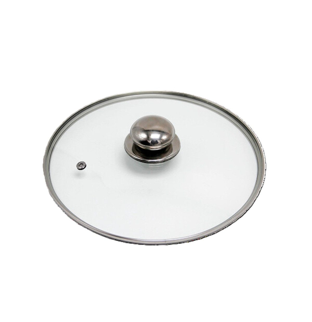 Michelino Universaldeckel Glasdeckel ø24 cm mit Dampfauslass & Edelstahlknopf, (1-tlg), Dampfauslassventil, ø24 cm, Spülmaschinengeeignet